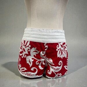 Roxy Red and White Athletic Shorts